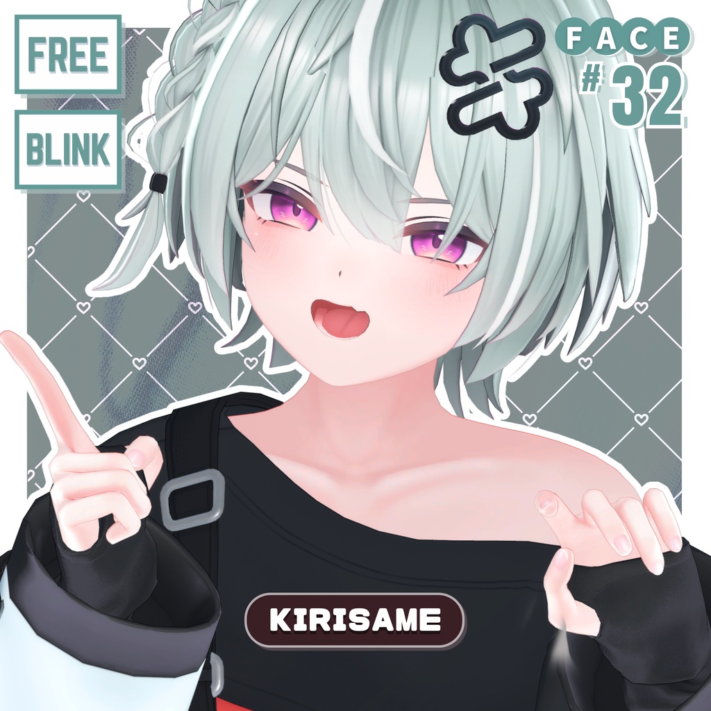 💗【FREE/無料】Kirisame32Type❥動くまばたきFaceAnimations ⌖ ݁˚