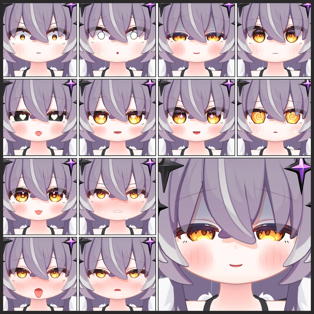 💗【FREE/無料】Melvii32Type❥動くまばたきFaceAnimations ⌖ ݁˚