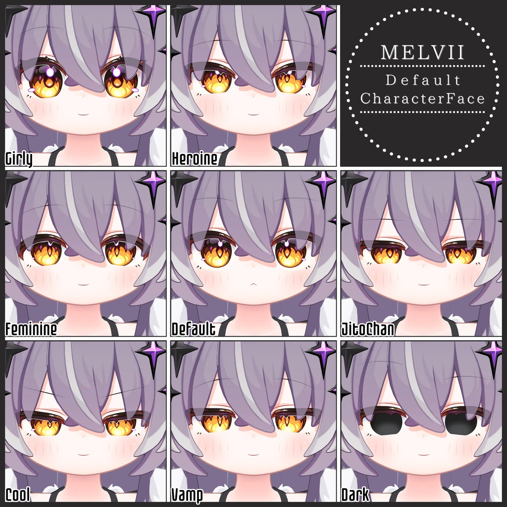 💗【FREE/無料】Melvii32Type❥動くまばたきFaceAnimations ⌖ ݁˚