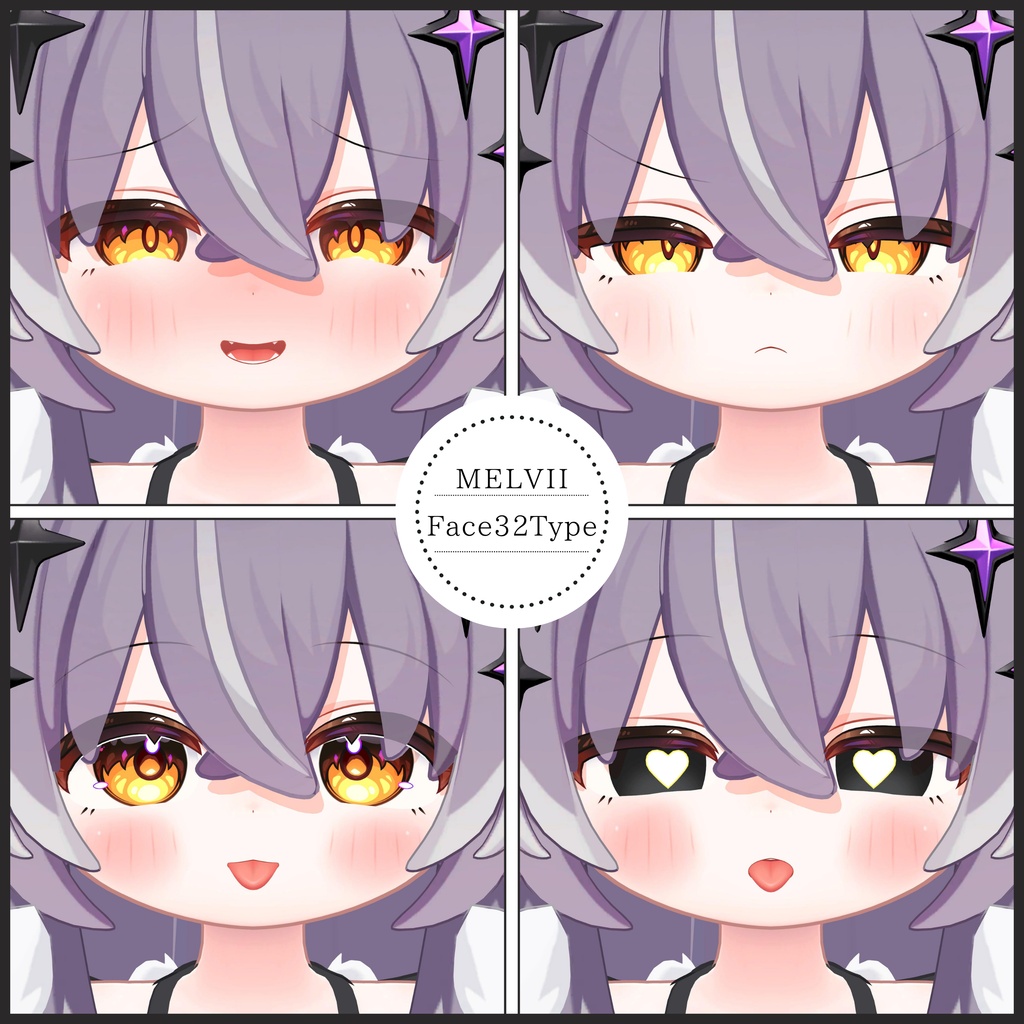 💗【FREE/無料】Melvii32Type❥動くまばたきFaceAnimations ⌖ ݁˚