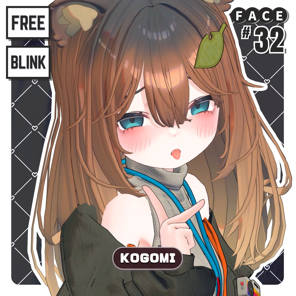 💗【FREE/無料】Kogomi32Type❥動くまばたきFaceAnimations ⌖ ݁˚