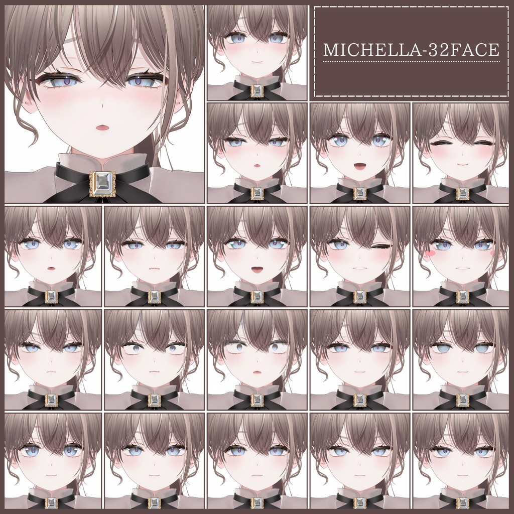 💗【FREE/無料】Michella32Type❥動くまばたきFaceAnimations ⌖ ݁˚