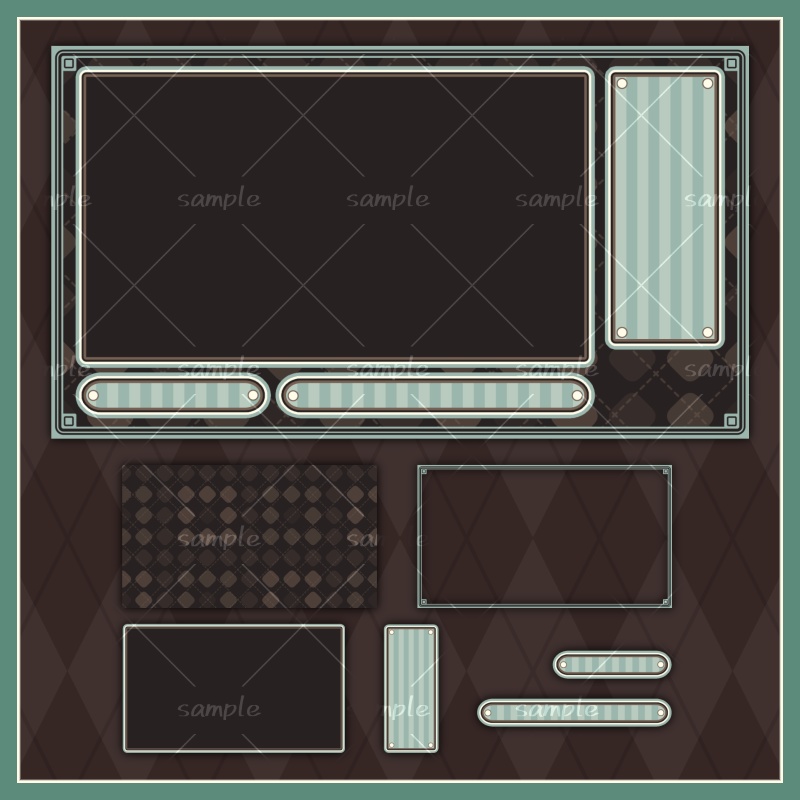 【配信素材】チョコミントの配信ウィンドウ&背景セット