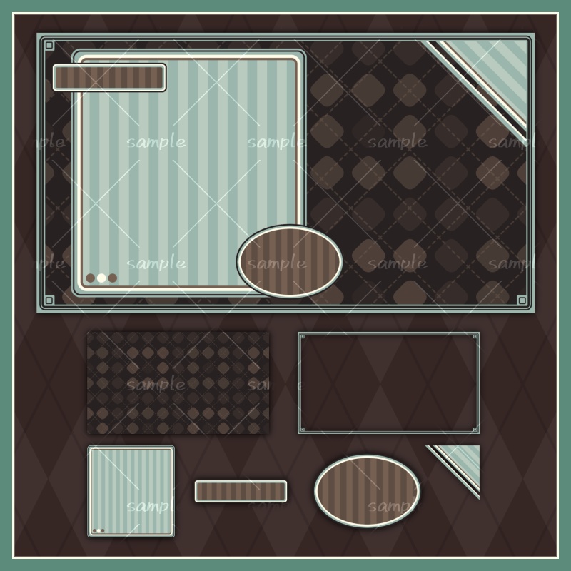 【配信素材】チョコミントの配信ウィンドウ&背景セット