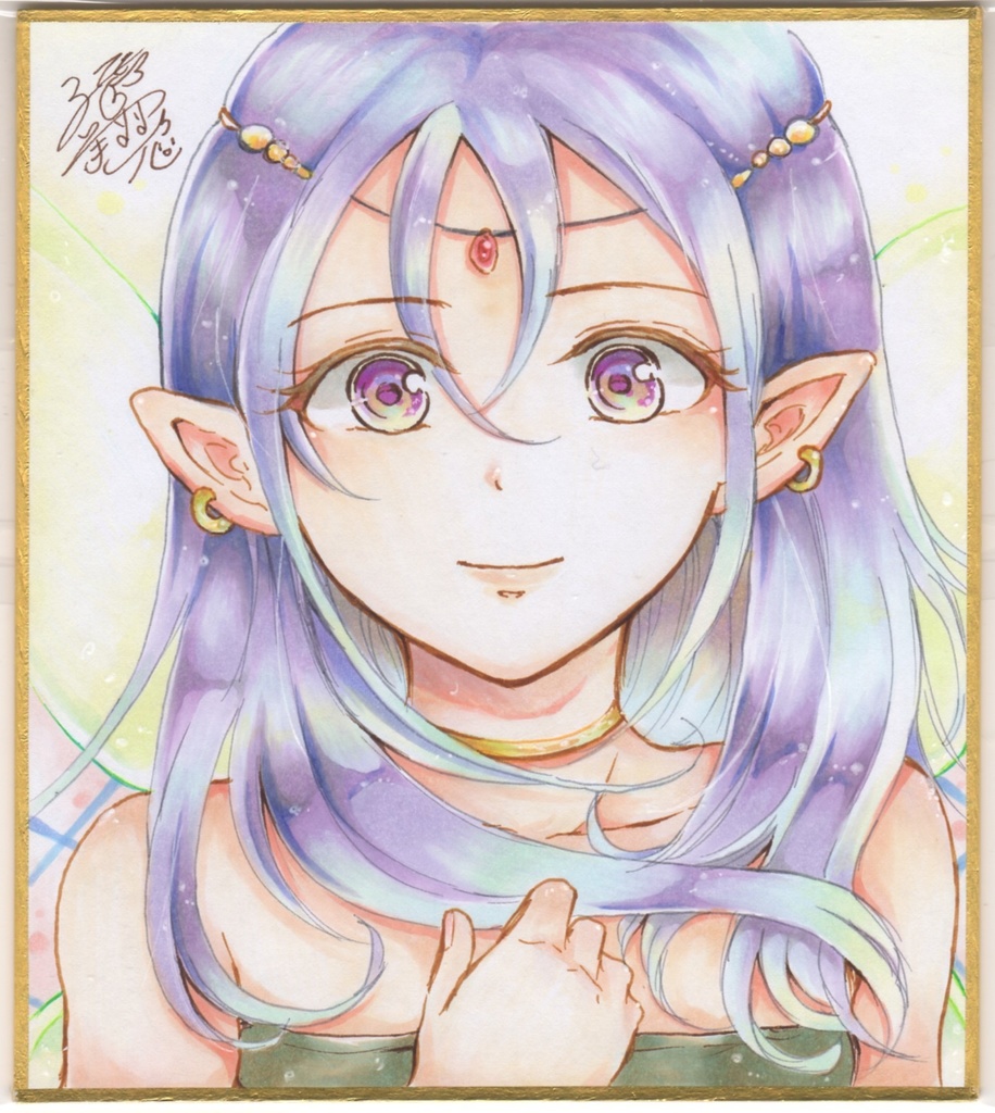 イラスト色紙(12×13.5cm)