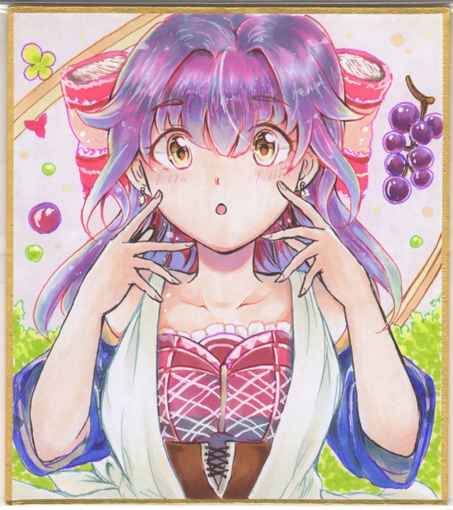 イラスト色紙(12×13.5cm)