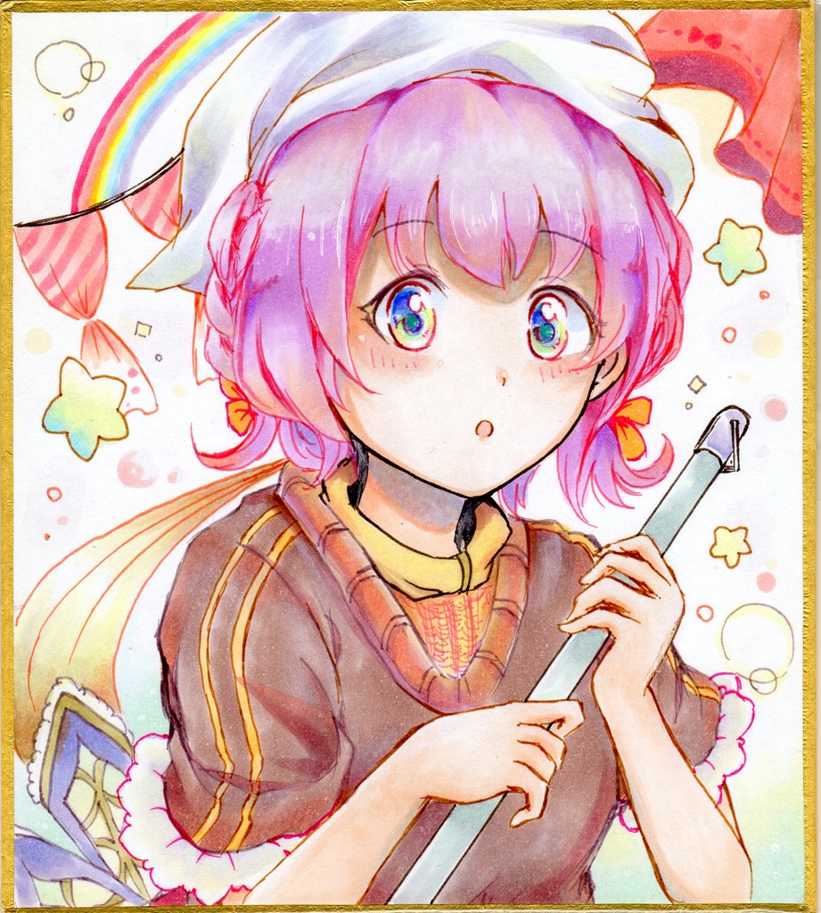 イラスト色紙(12×13.5cm)