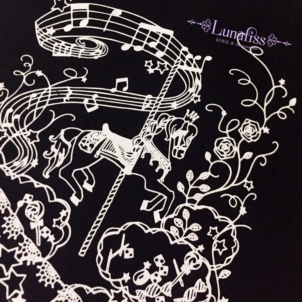 「メリーゴーランド」切り絵のトートバック