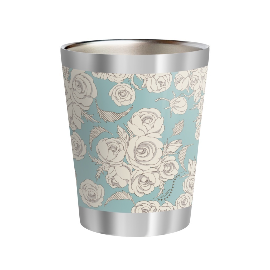 【 SUZURI受注 】サーモタンブラー(白薔薇)