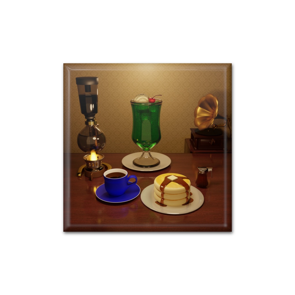 [缶バッジ - 四角形]脱出ゲーム STAR CAFE