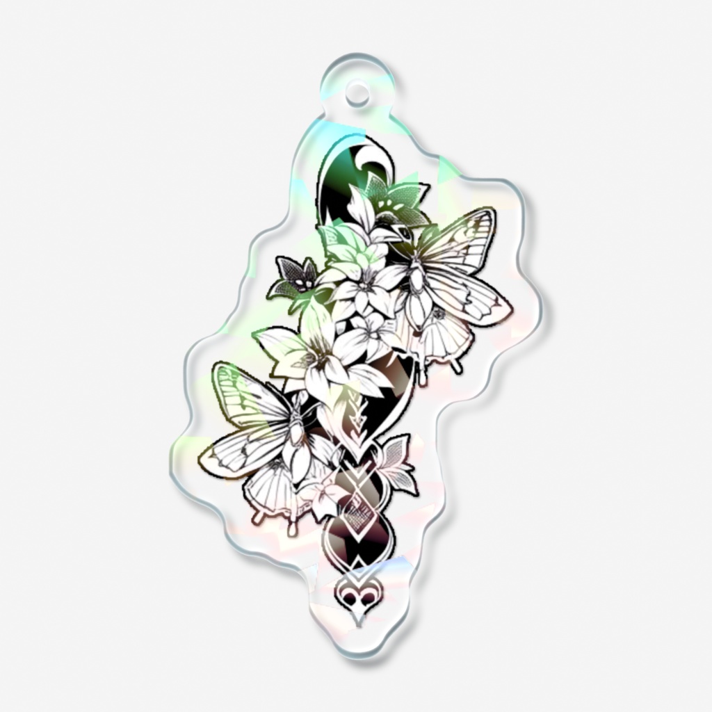 モンシロチョウホログラムアクリルキーホルダー