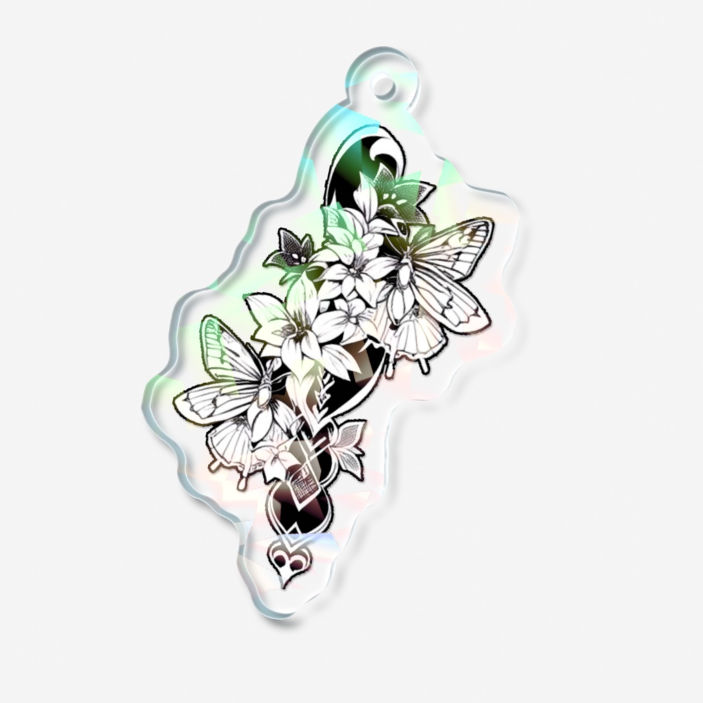 モンシロチョウホログラムアクリルキーホルダー