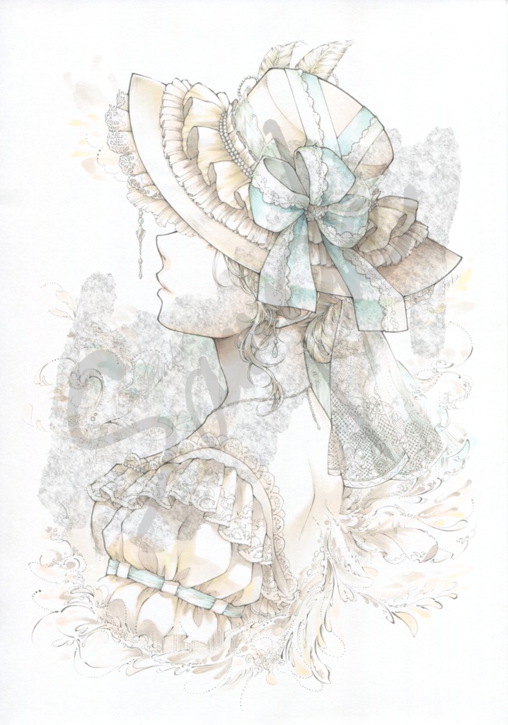 【額装原画】カナリヤ