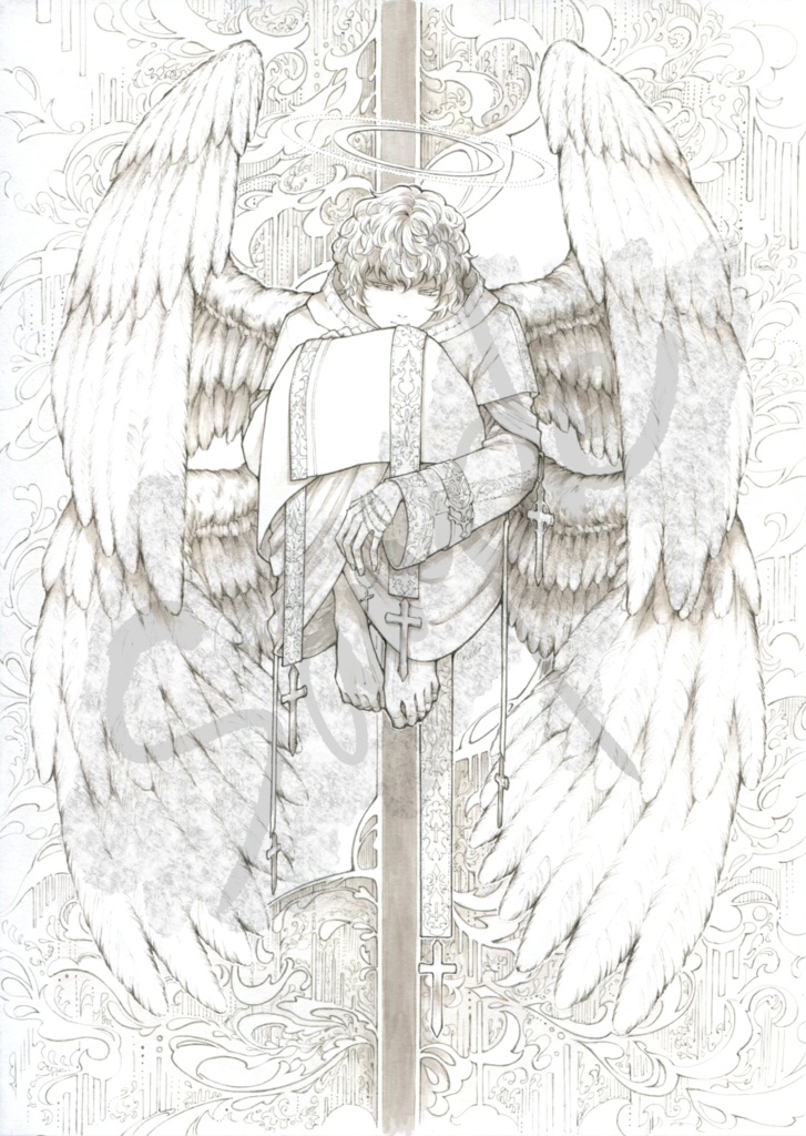 【額装原画】白妙