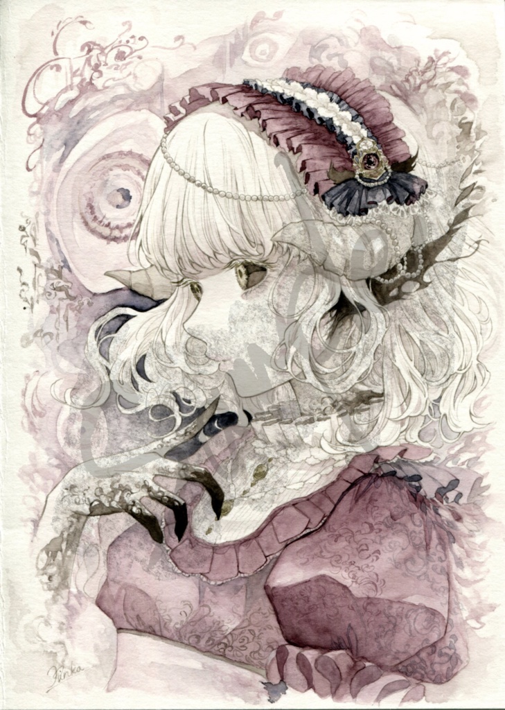 【額装原画】たいくつ