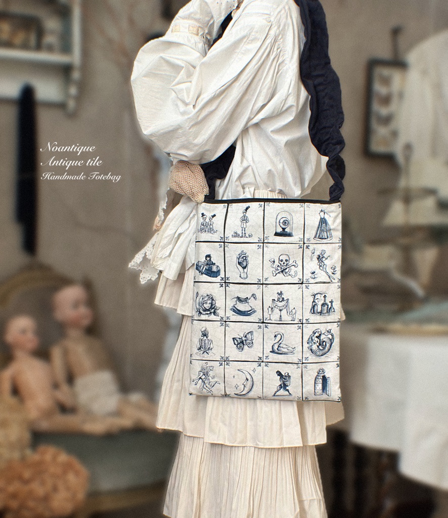 アンティークタイル柄Noantiqueトートバッグ