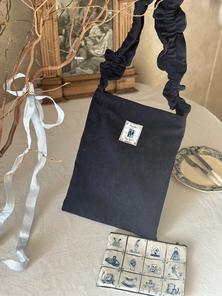 【受注生産受付】アンティークタイル柄ハンドメイドトートバッグ