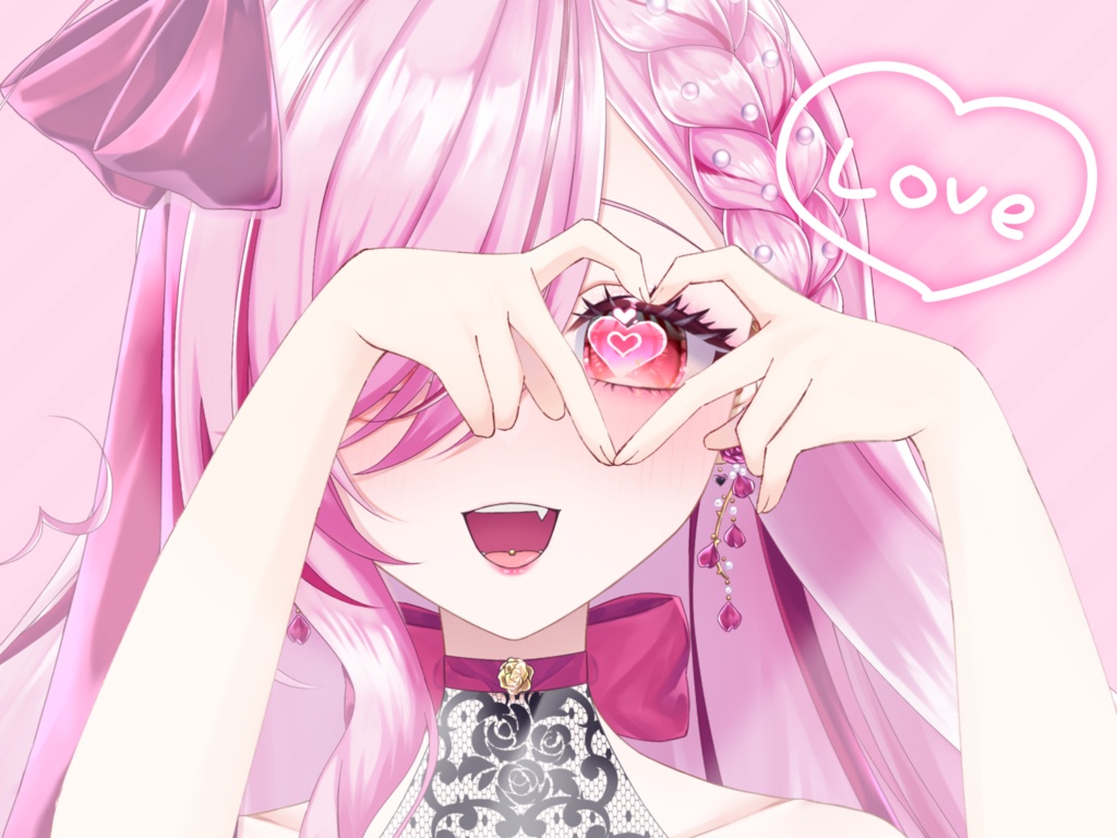 【無料配布】VTuber向け両手ハート素材