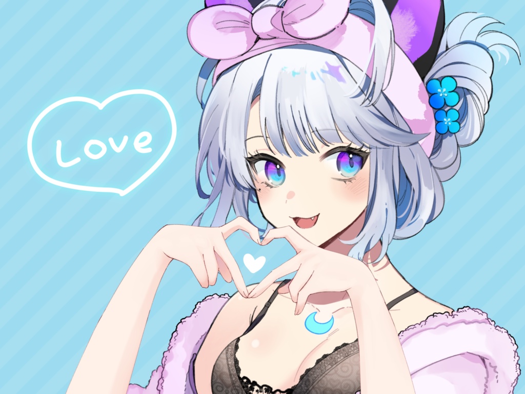 【無料配布】VTuber向け両手ハート素材