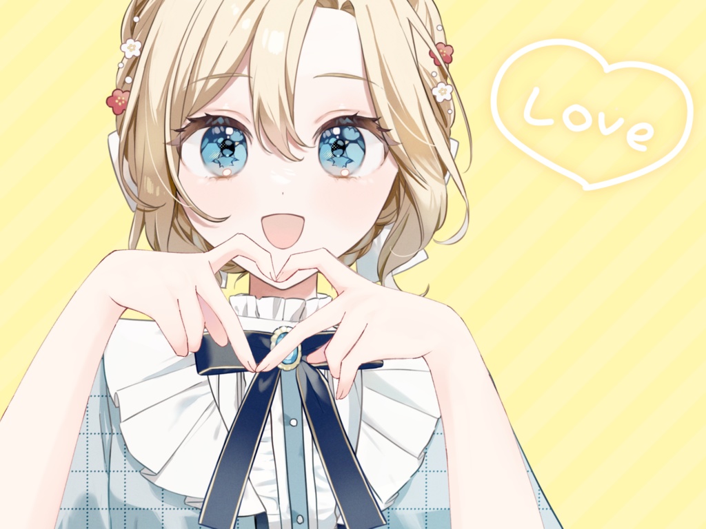 【無料配布】VTuber向け両手ハート素材