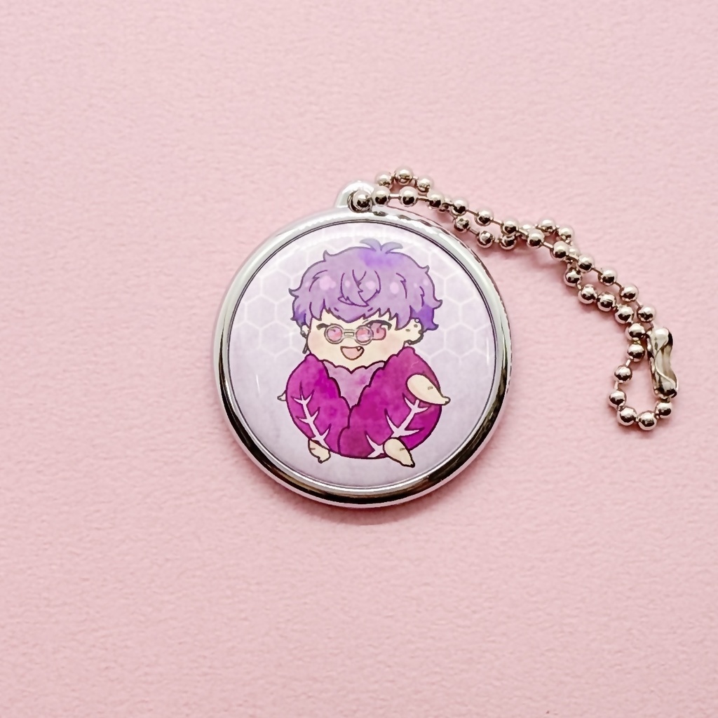 【非公式】きゃべち三宙 ボールチェーンキーホルダー 32mm