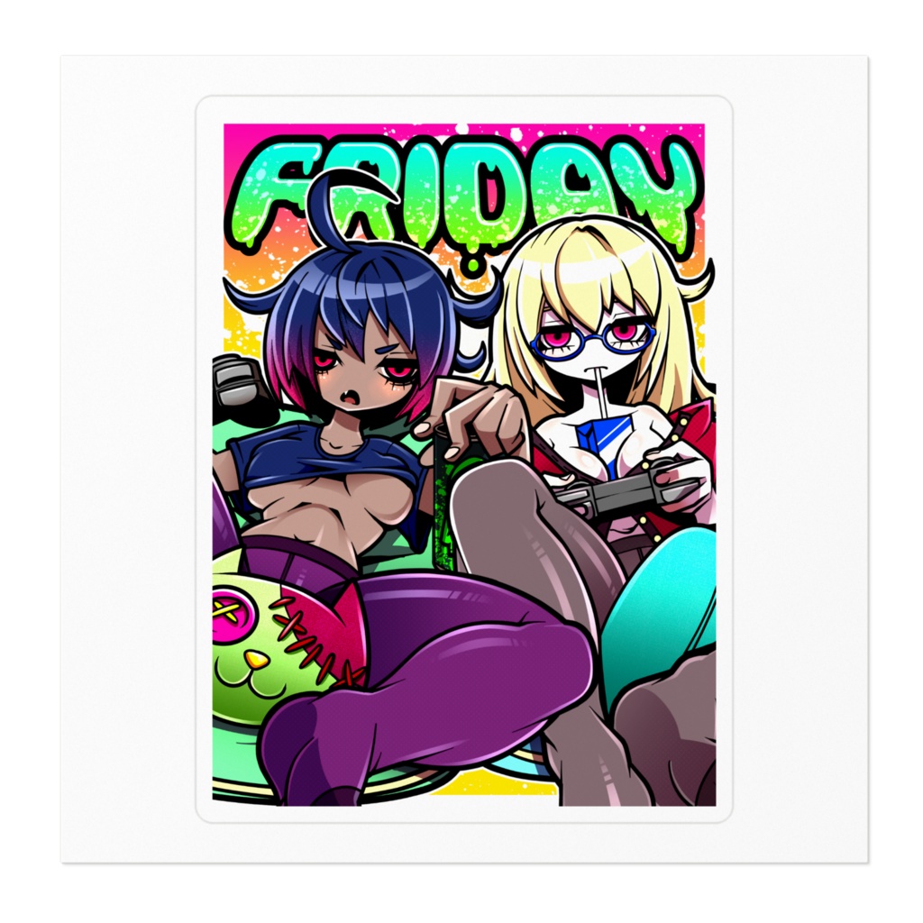 金曜お泊りゲーム部 ステッカー