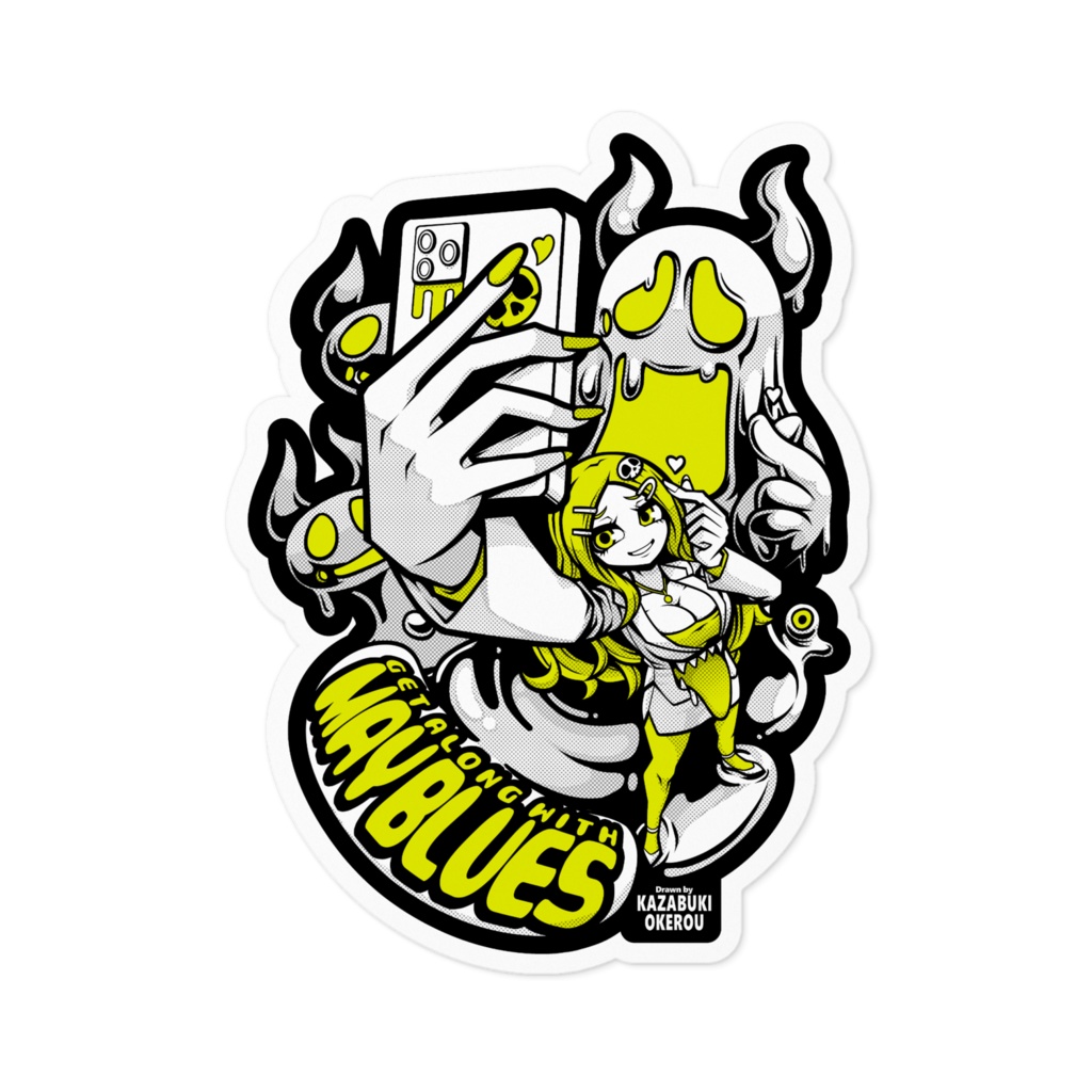 GET ALONG WITH MAY BLUES ステッカー