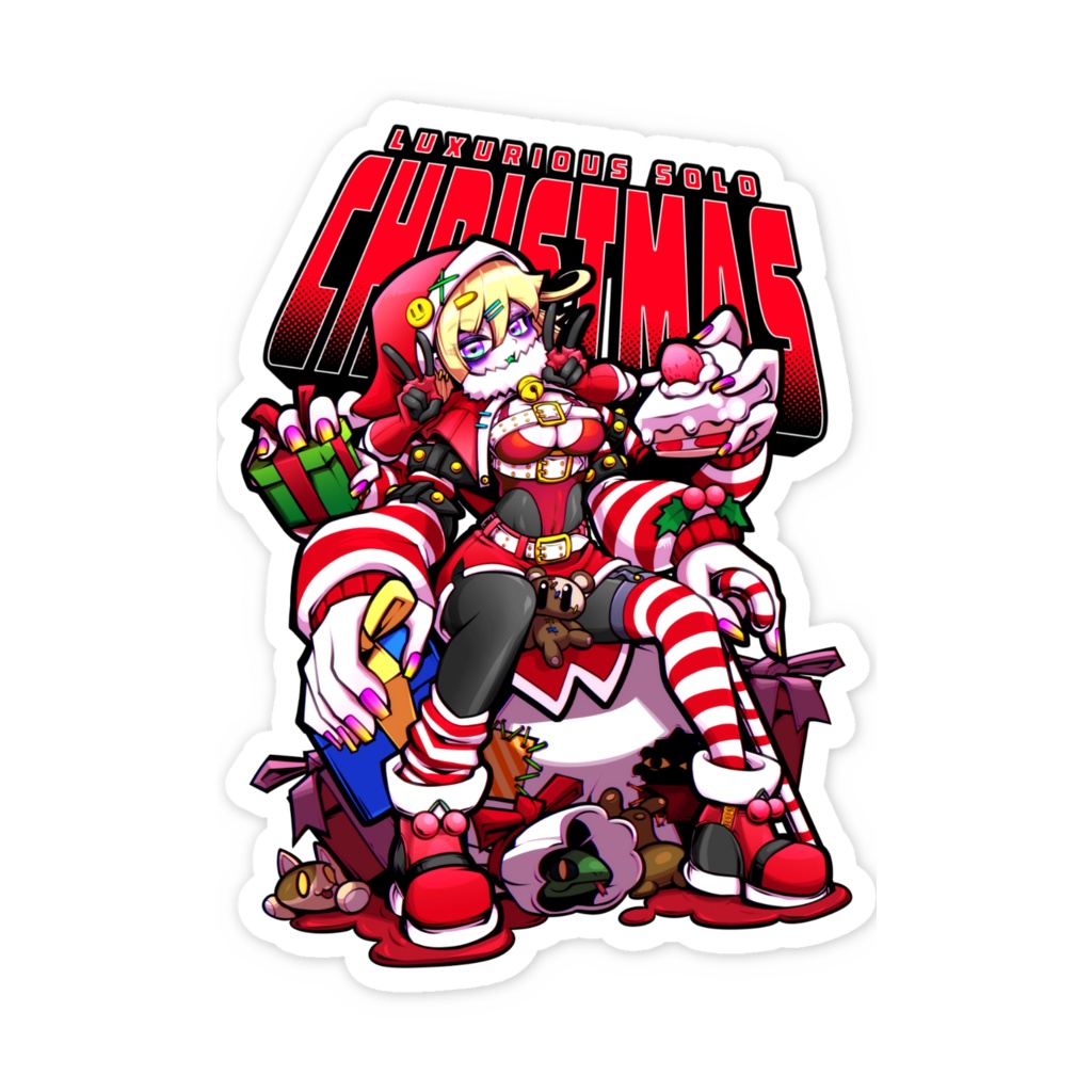 LUXURIOUS SOLO CHRISTMAS スマホステッカー