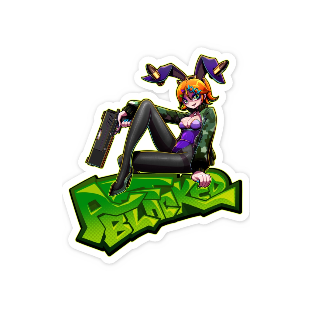 ARTBLOCKED-B スマホステッカー