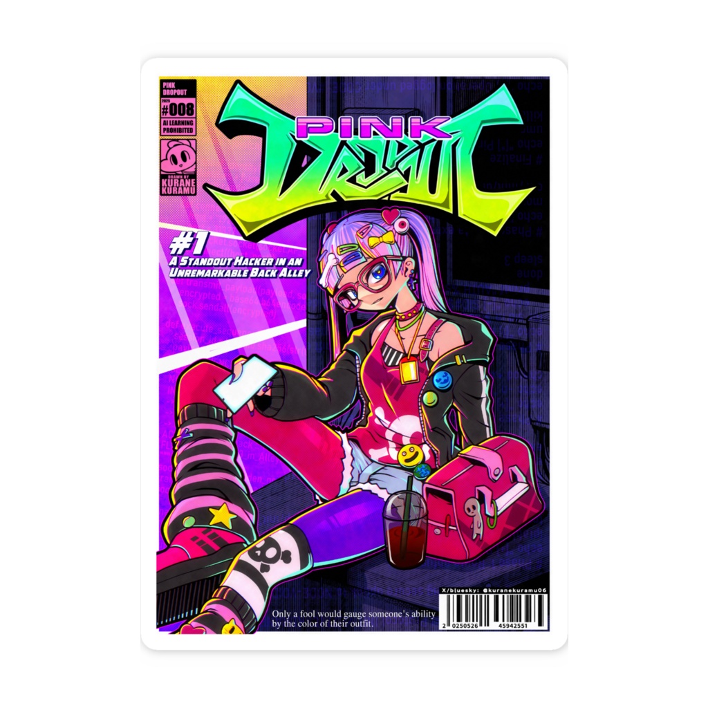 PINK DROPOUT スマホステッカー