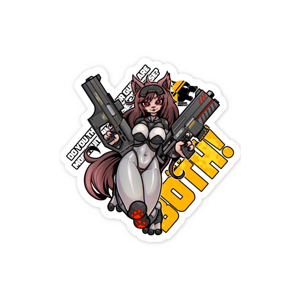 SECURITY DOG-B スマホステッカー