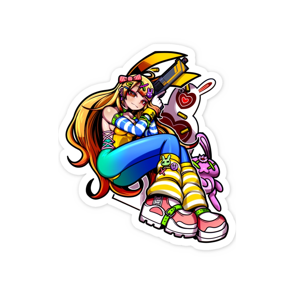 GUNBATTER スマホステッカー