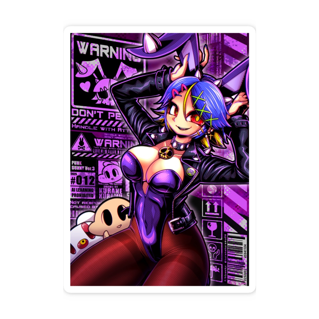 PUNK BUNNY スマホステッカー