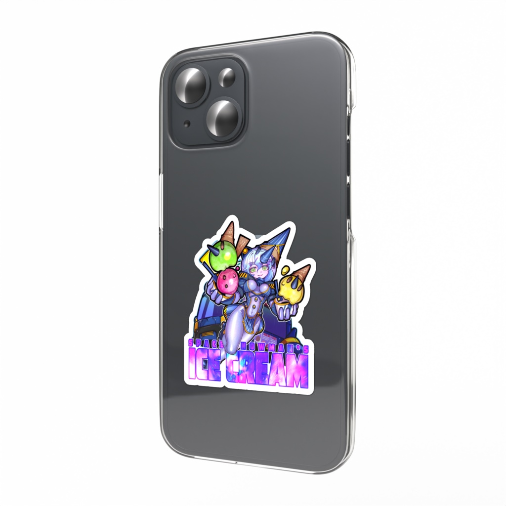 SPACE SNOWMAN’S ICE CREAM スマホステッカー 