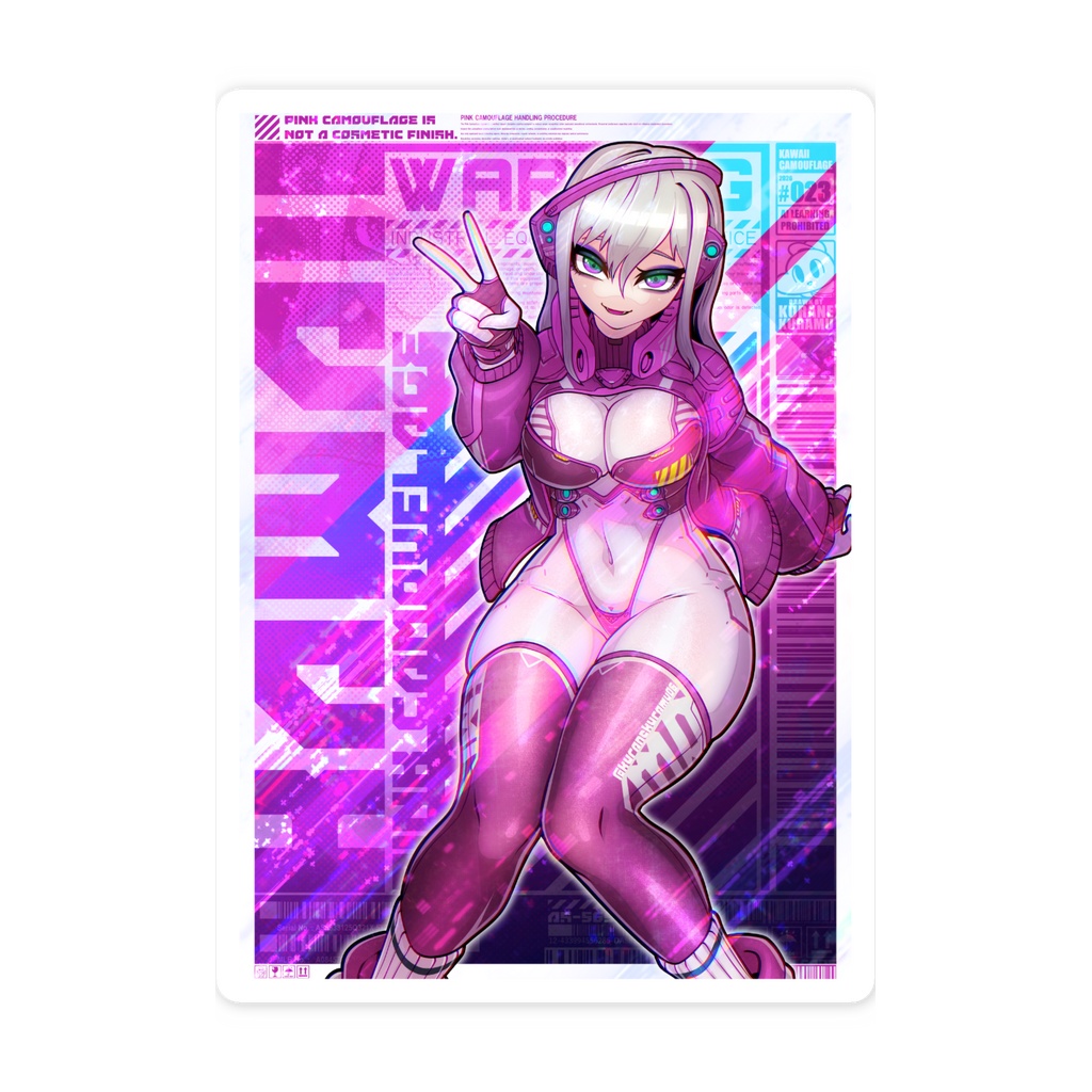 KAWAII CAMOUFLAGE スマホステッカー