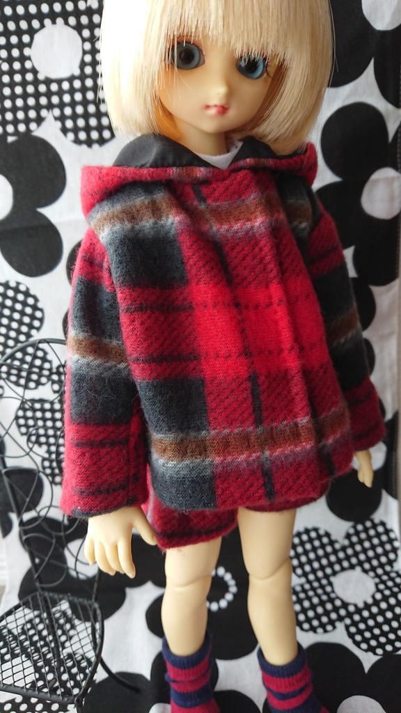 MSDサイズ パーカーショートパンツセット チェック