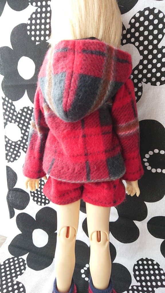 MSDサイズ パーカーショートパンツセット チェック