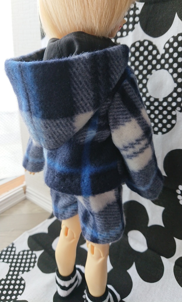 MSDサイズ パーカーショートパンツセット チェック