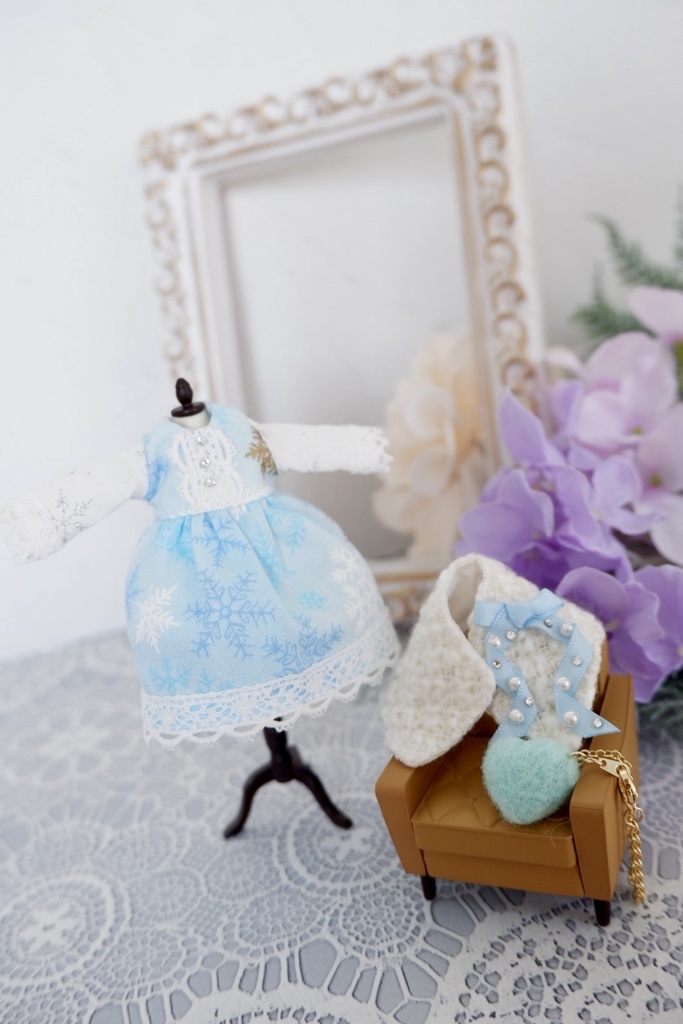 冬のお出かけスノードレスワンピースセット ①