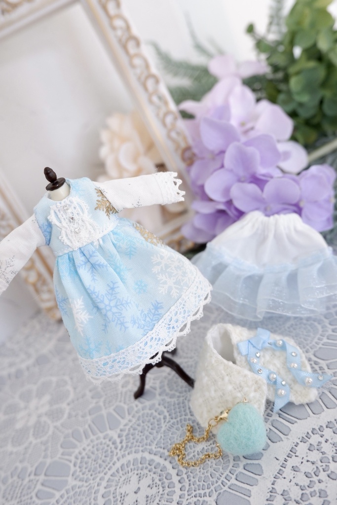 冬のお出かけスノードレスワンピースセット ①