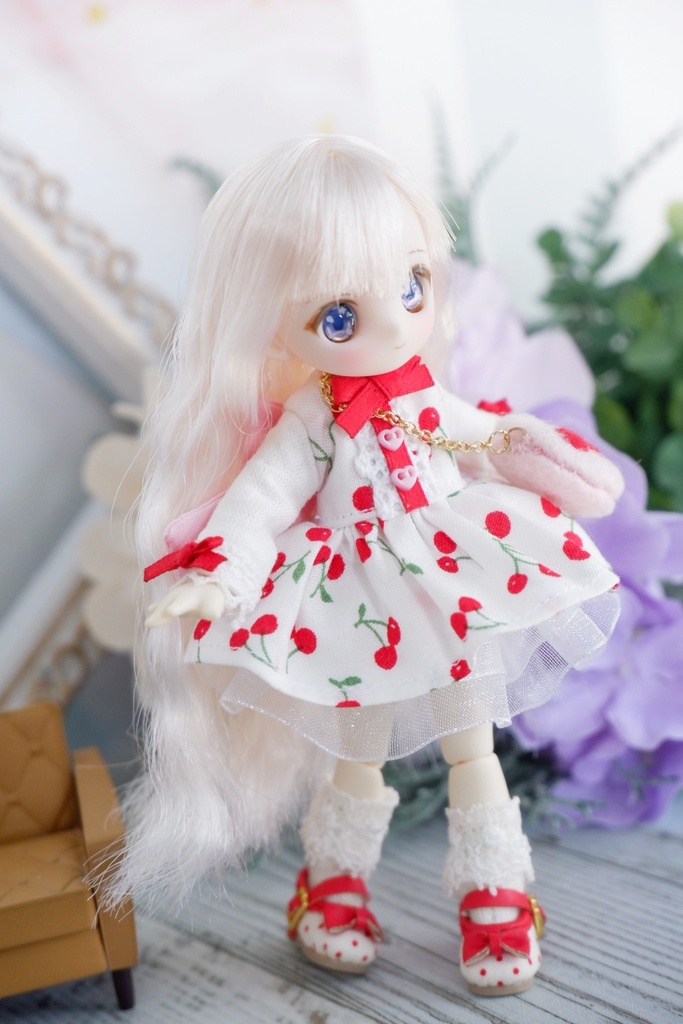 ♡送料無料♡さくらんぼワンピースセット ホワイト