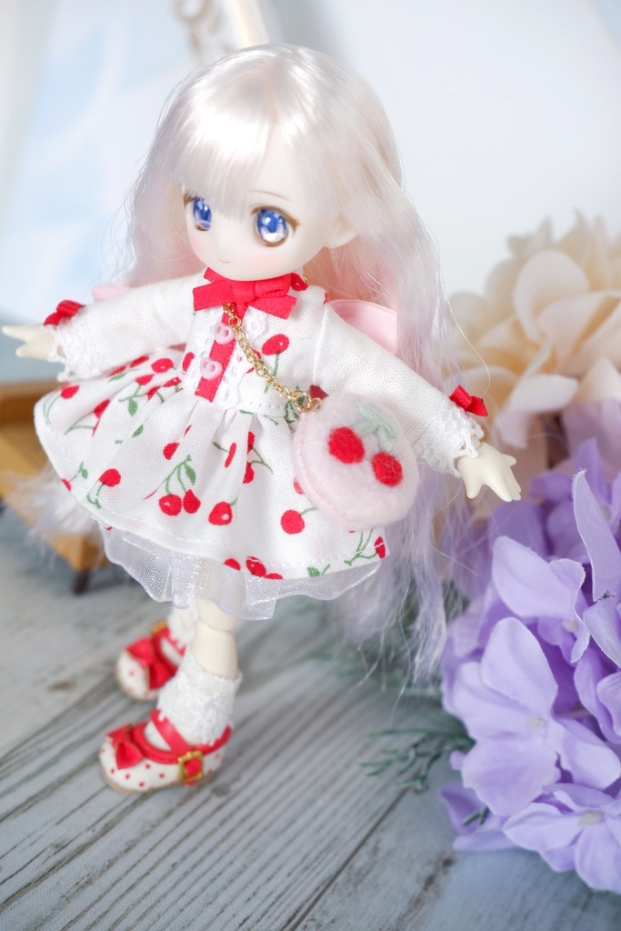 ♡送料無料♡さくらんぼワンピースセット ホワイト