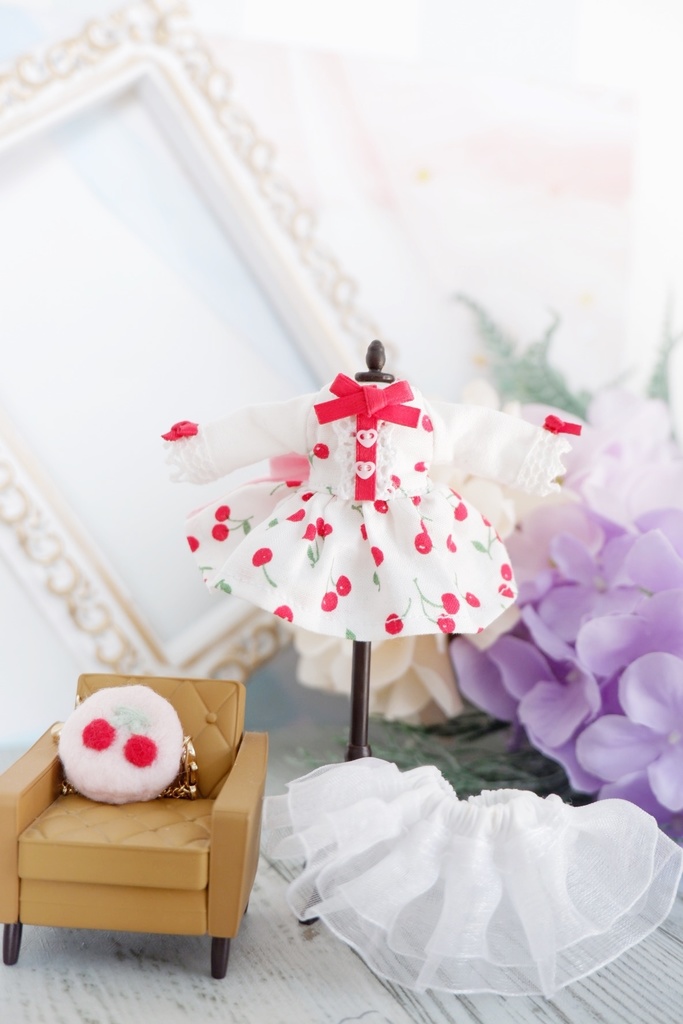 ♡送料無料♡さくらんぼワンピースセット ホワイト