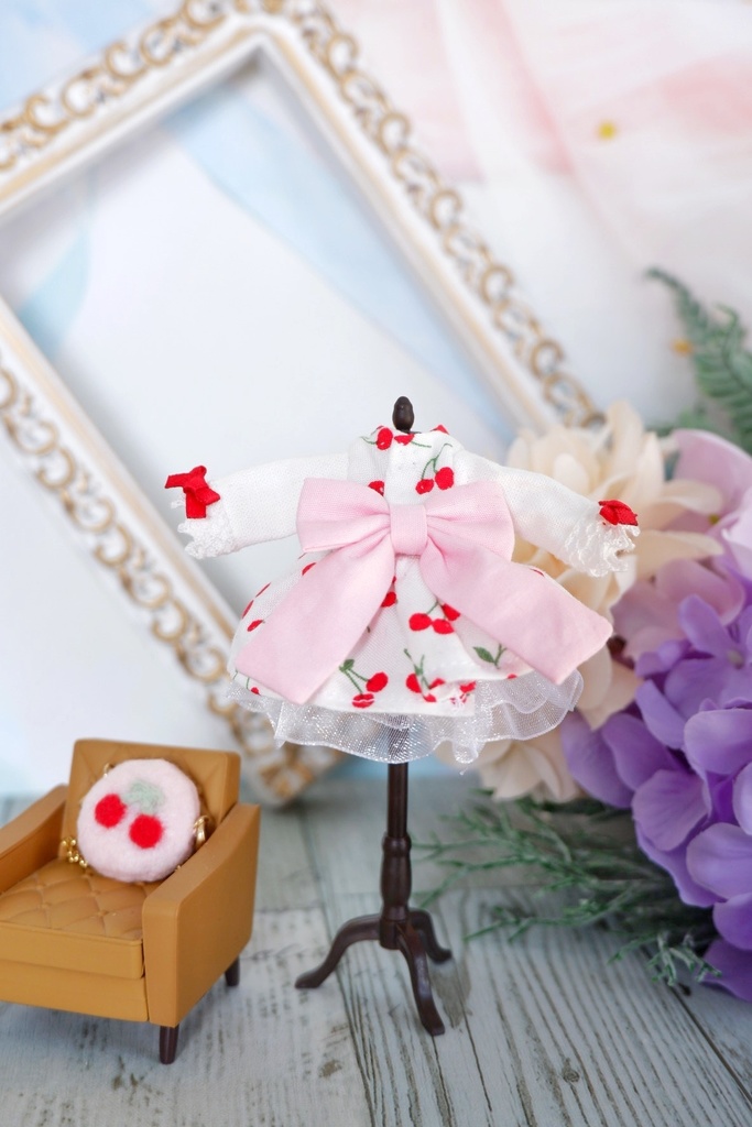 ♡送料無料♡さくらんぼワンピースセット ホワイト