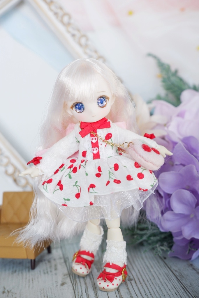 ♡送料無料♡さくらんぼワンピースセット ホワイト