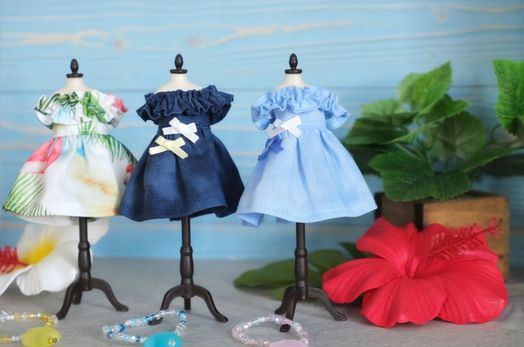 オフショルダーワンピース&ポシェット とこなつ