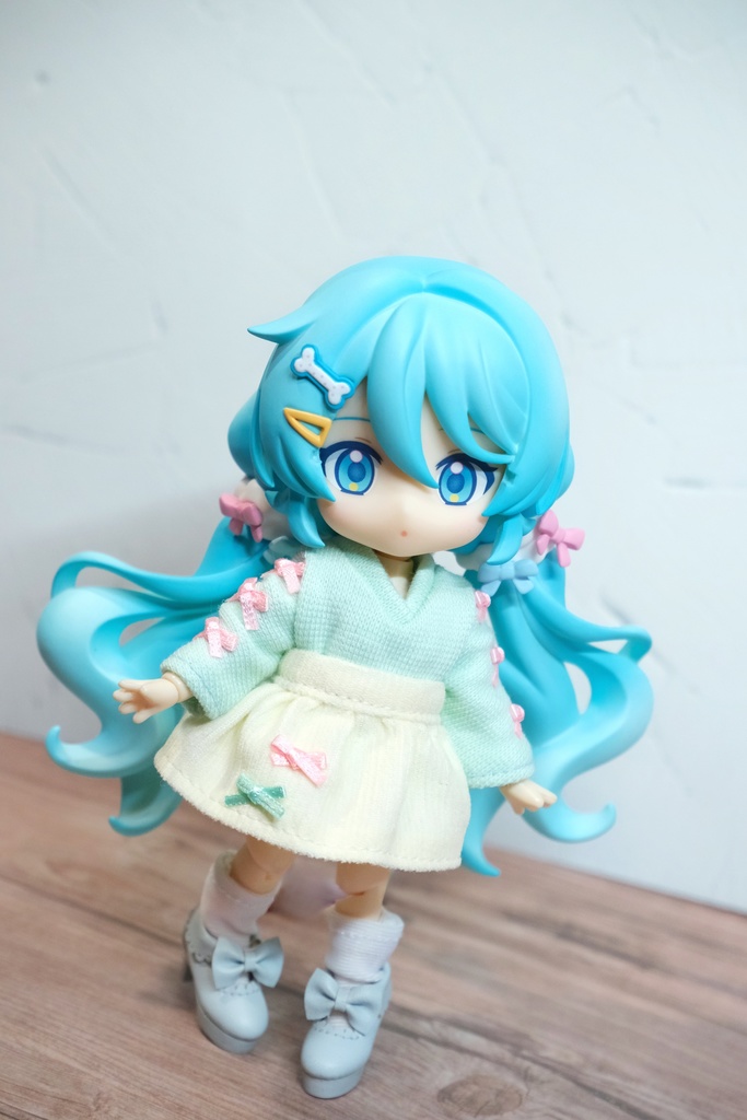 ちいさなリボンのミントコーデ