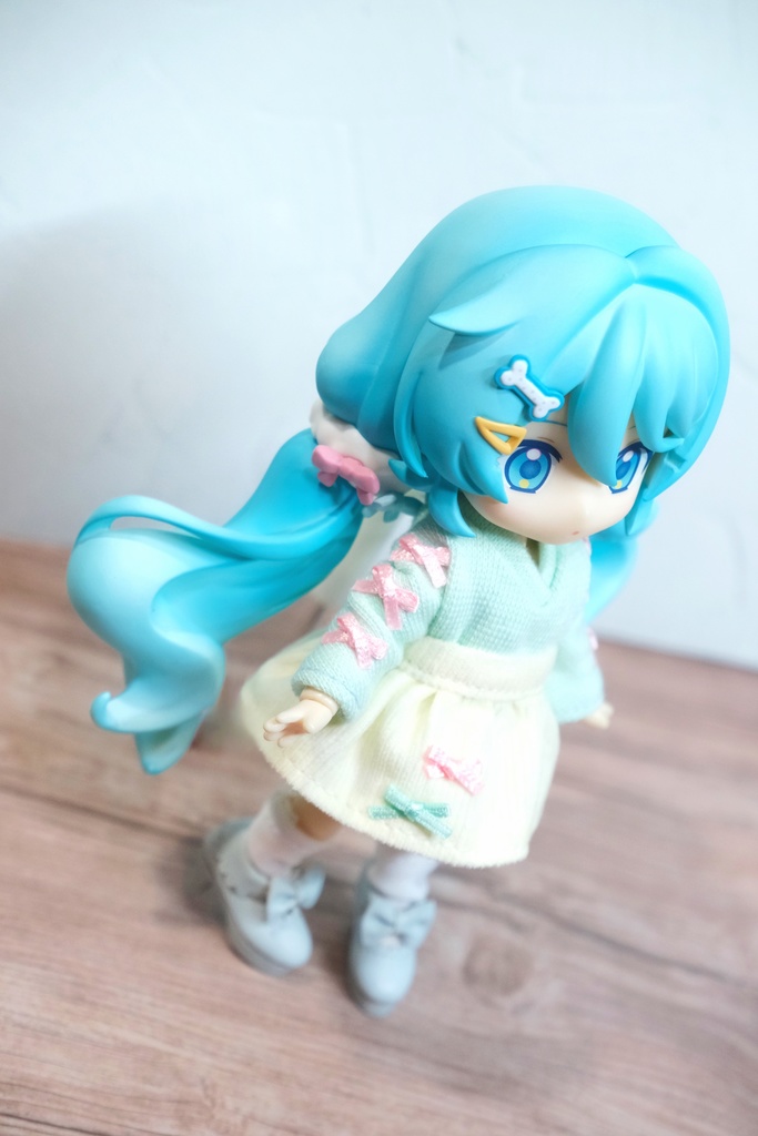 ちいさなリボンのミントコーデ