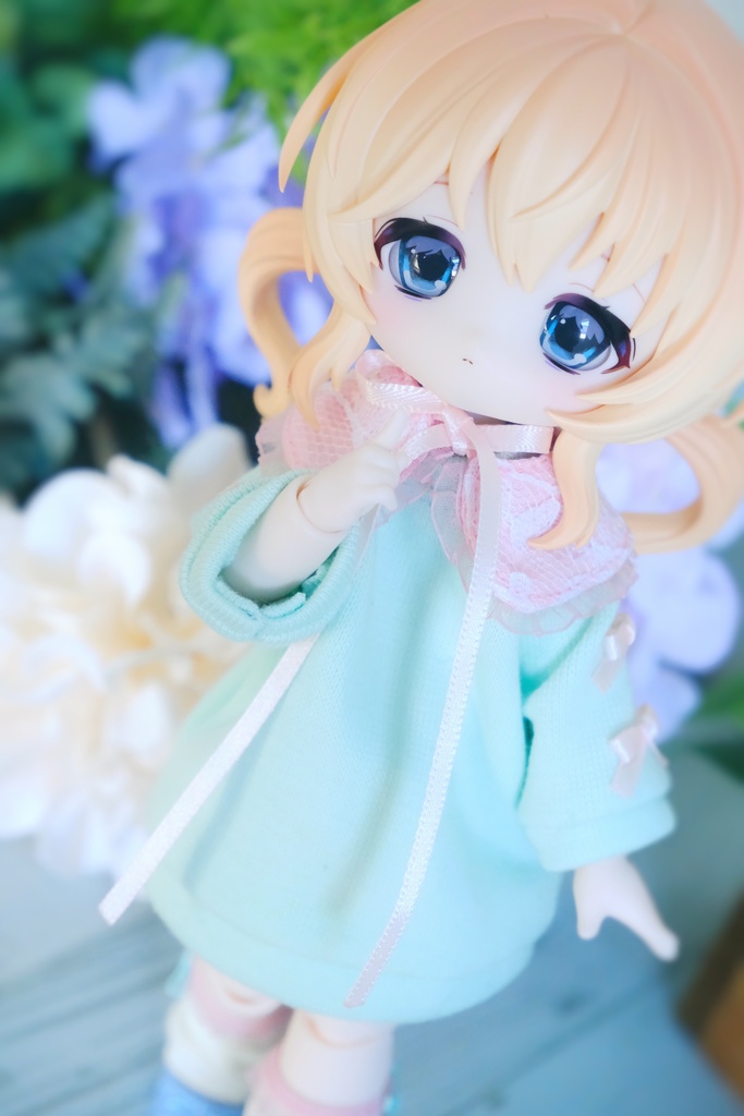 近日中販売開始【1/6サイズ 】 3点セット🎀小さなリボンのミントワンピース