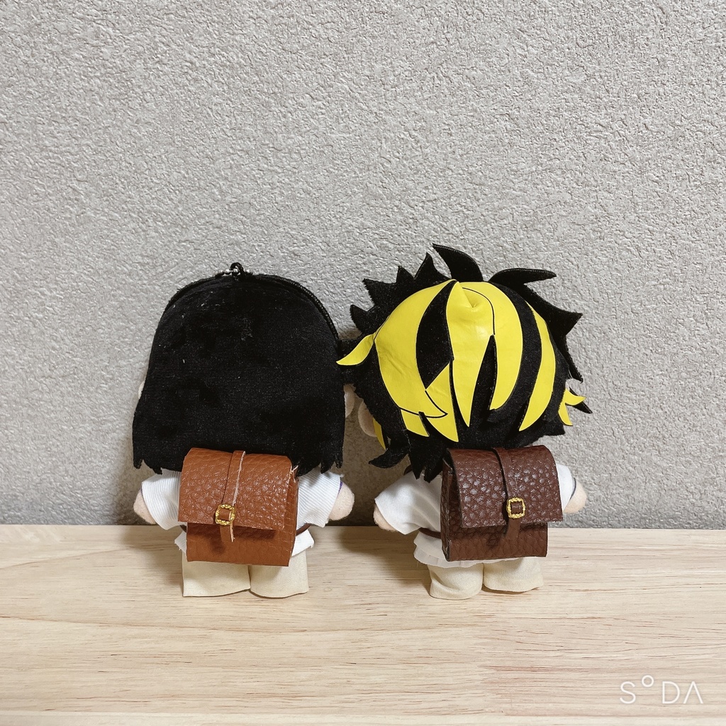 【10㎝ぬい用】クラシカルリュック(キャメル)